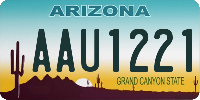 AZ license plate AAU1221