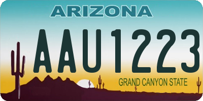 AZ license plate AAU1223