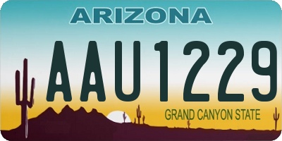 AZ license plate AAU1229