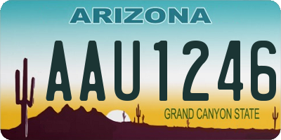 AZ license plate AAU1246