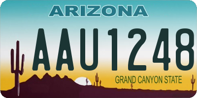 AZ license plate AAU1248