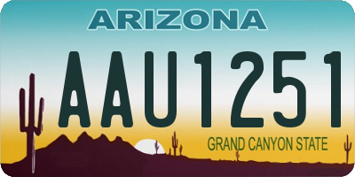 AZ license plate AAU1251