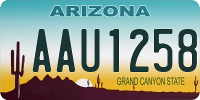 AZ license plate AAU1258