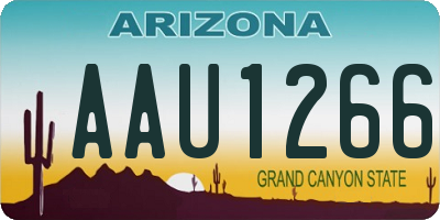 AZ license plate AAU1266