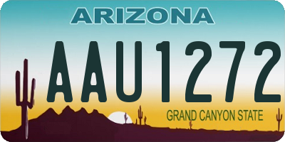 AZ license plate AAU1272