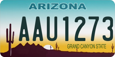 AZ license plate AAU1273