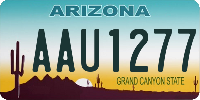 AZ license plate AAU1277