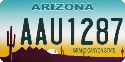 AZ license plate AAU1287