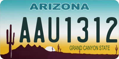 AZ license plate AAU1312