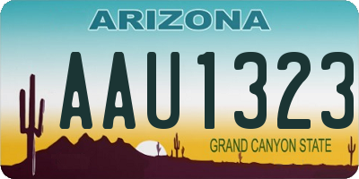 AZ license plate AAU1323