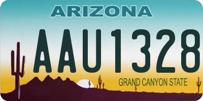 AZ license plate AAU1328