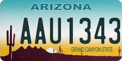 AZ license plate AAU1343