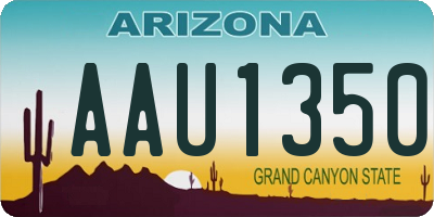 AZ license plate AAU1350