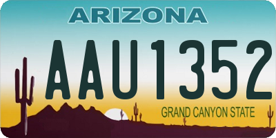 AZ license plate AAU1352