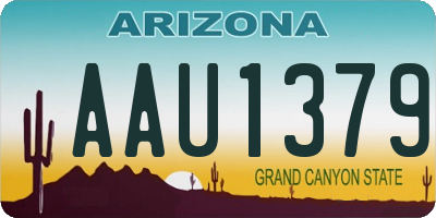 AZ license plate AAU1379