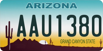 AZ license plate AAU1380