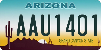 AZ license plate AAU1401