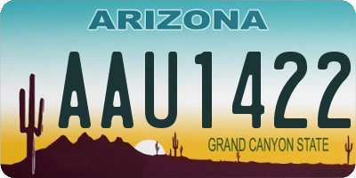 AZ license plate AAU1422