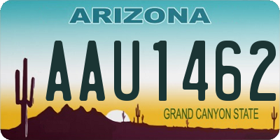 AZ license plate AAU1462