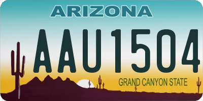 AZ license plate AAU1504