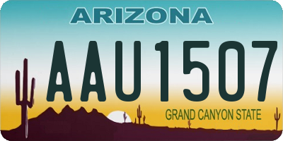 AZ license plate AAU1507