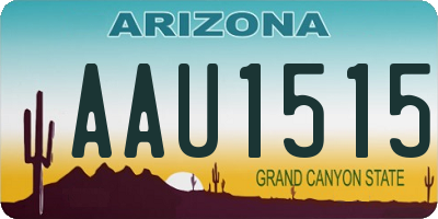 AZ license plate AAU1515