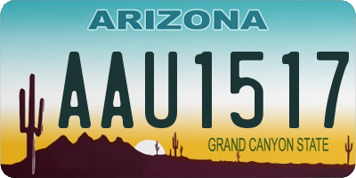 AZ license plate AAU1517