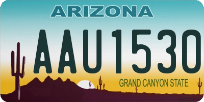 AZ license plate AAU1530
