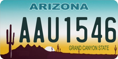 AZ license plate AAU1546