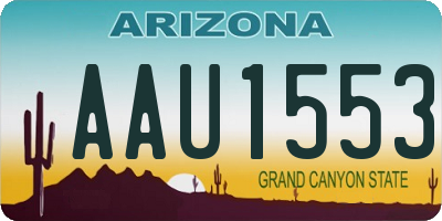 AZ license plate AAU1553