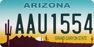 AZ license plate AAU1554