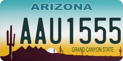 AZ license plate AAU1555