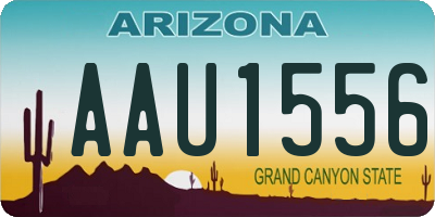 AZ license plate AAU1556