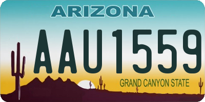 AZ license plate AAU1559