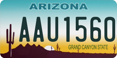 AZ license plate AAU1560