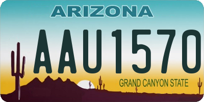 AZ license plate AAU1570