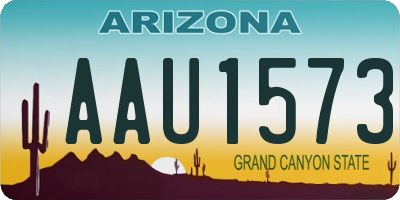 AZ license plate AAU1573