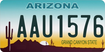 AZ license plate AAU1576