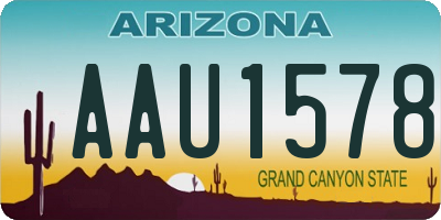 AZ license plate AAU1578