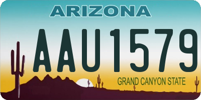 AZ license plate AAU1579
