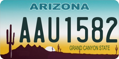AZ license plate AAU1582
