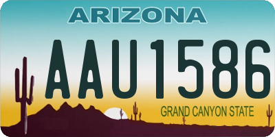 AZ license plate AAU1586