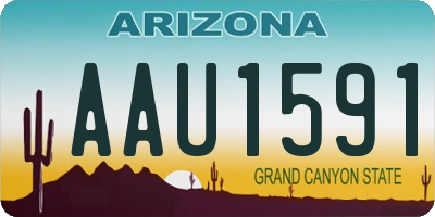 AZ license plate AAU1591