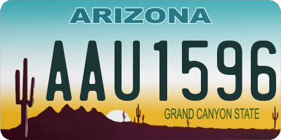 AZ license plate AAU1596