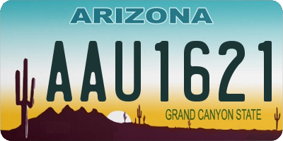 AZ license plate AAU1621