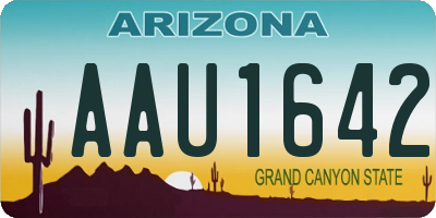 AZ license plate AAU1642