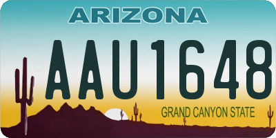 AZ license plate AAU1648