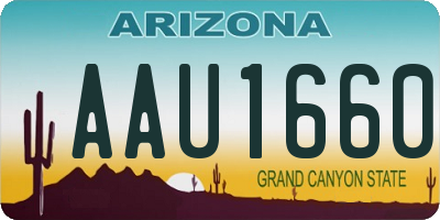 AZ license plate AAU1660