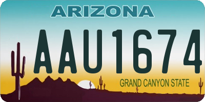 AZ license plate AAU1674