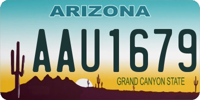 AZ license plate AAU1679
